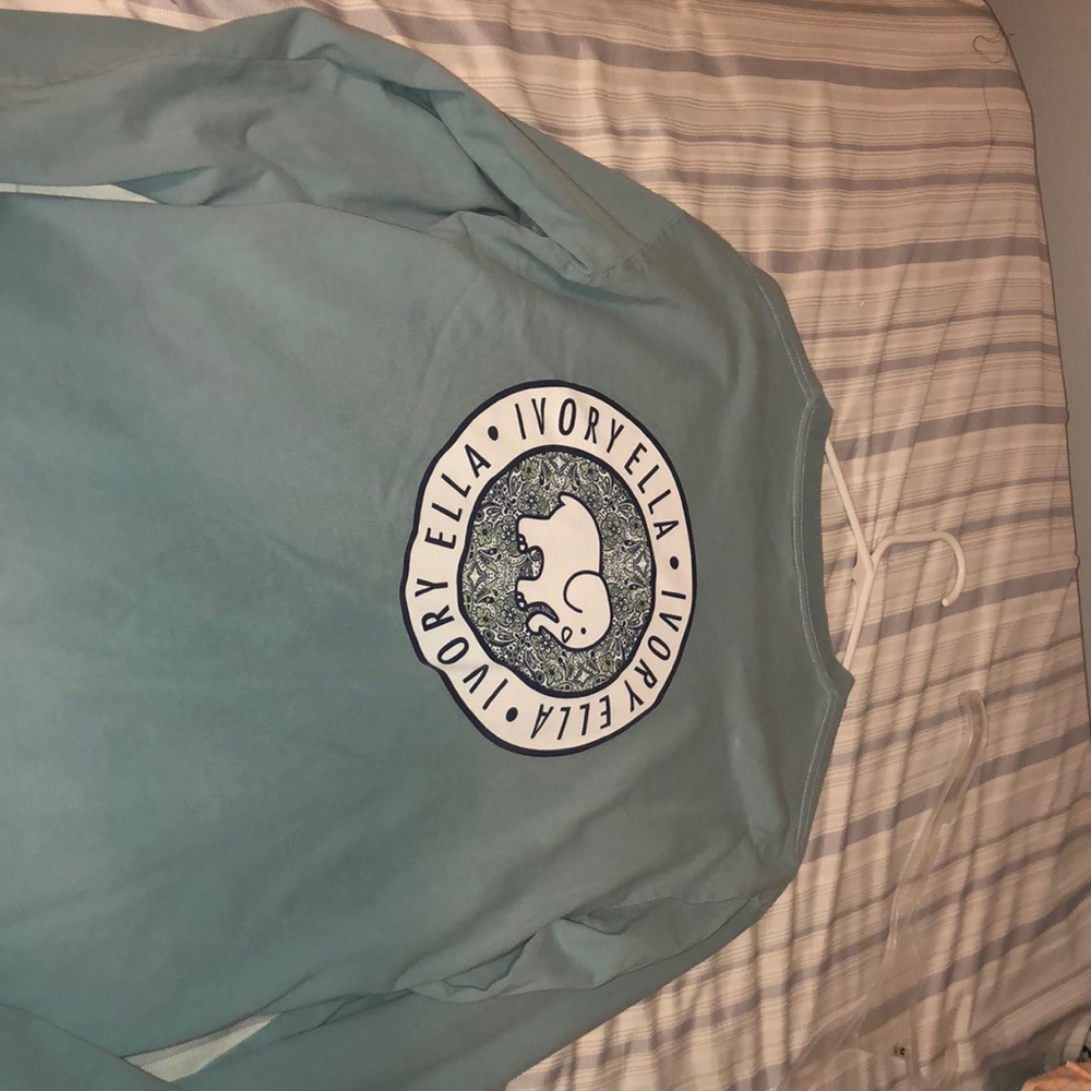 Long Sleeve Teal Ivory Ella Shirt